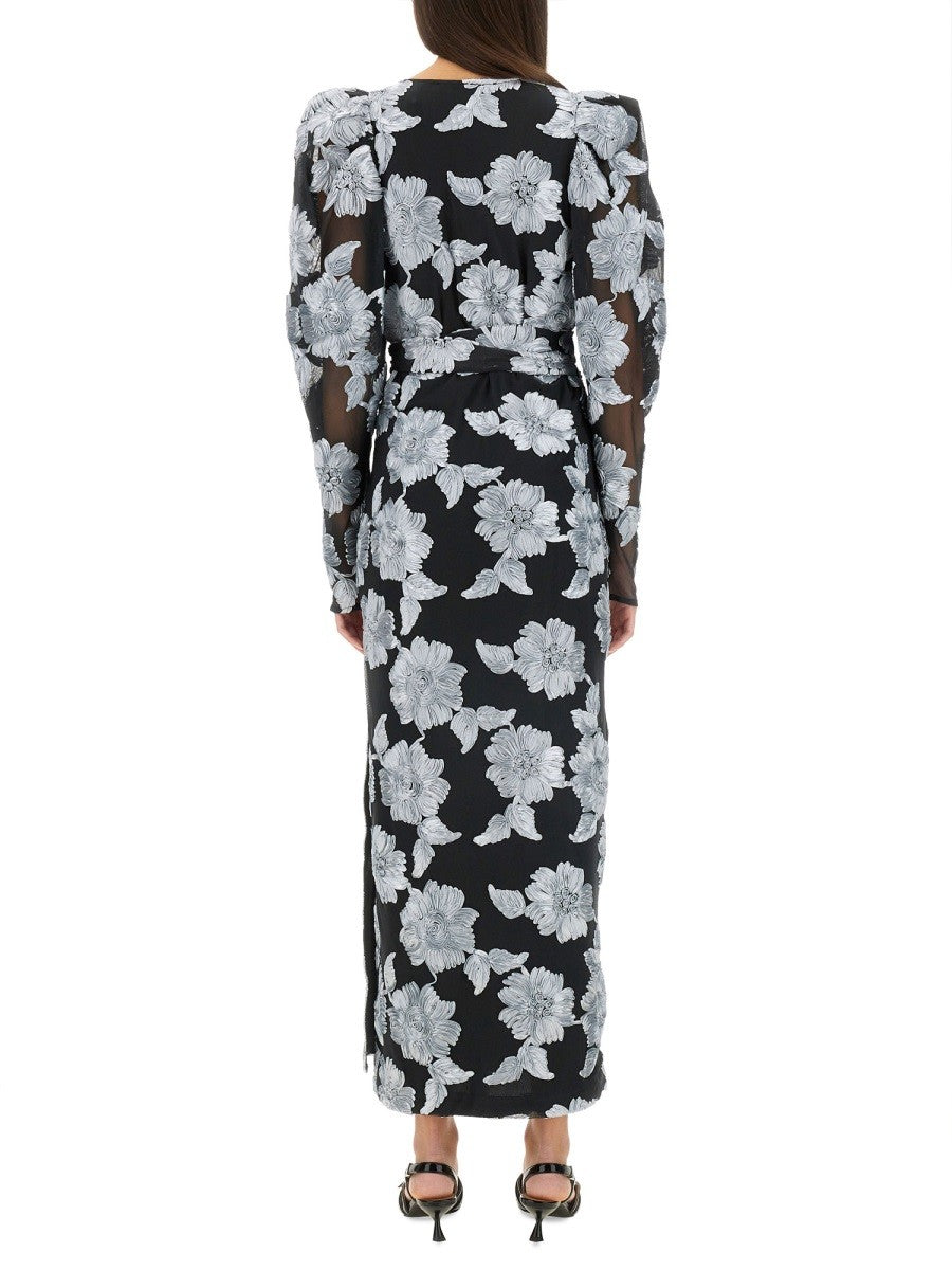 ROTATE BIRGER CHRISTENSEN LONG FLORAL DRESS