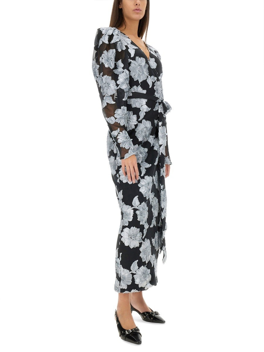 ROTATE BIRGER CHRISTENSEN LONG FLORAL DRESS