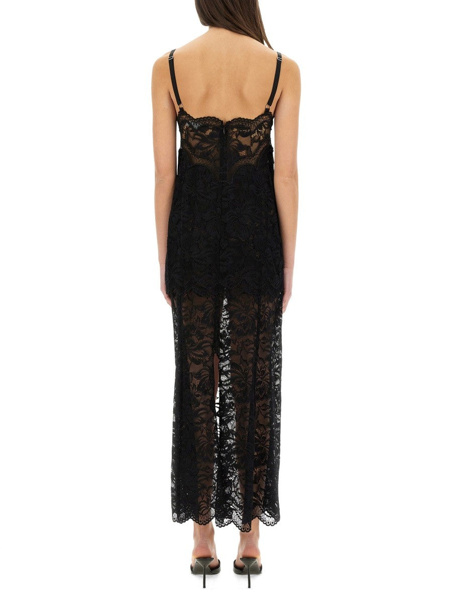 RABANNE LONG LACE DRESS