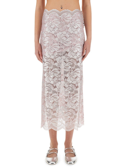 RABANNE LONG LACE SKIRT