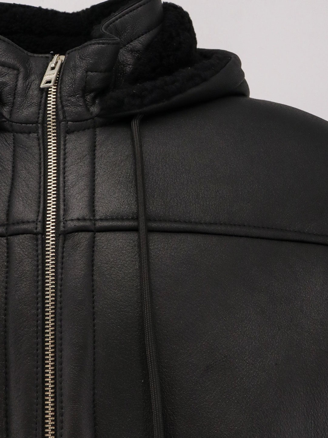DFOUR Long leather jacket