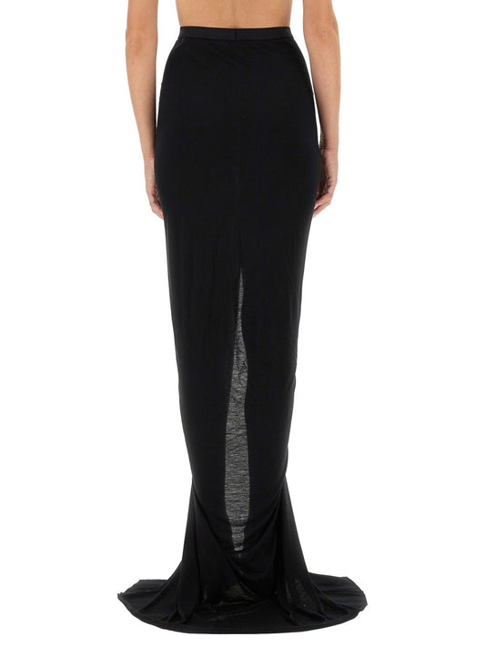 RICK OWENS LILIES LONG SKIRT WITH SLIT