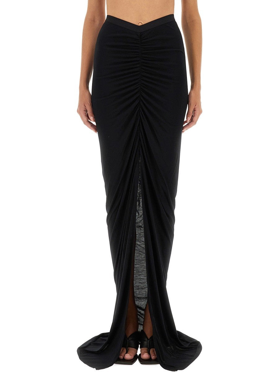 RICK OWENS LILIES LONG SKIRT WITH SLIT