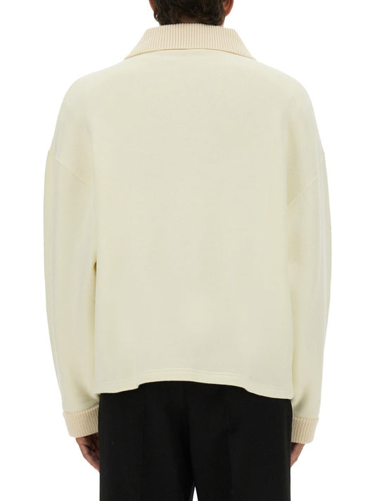 JACQUEMUS LONG SLEEVE "STITCH" POLO SHIRT