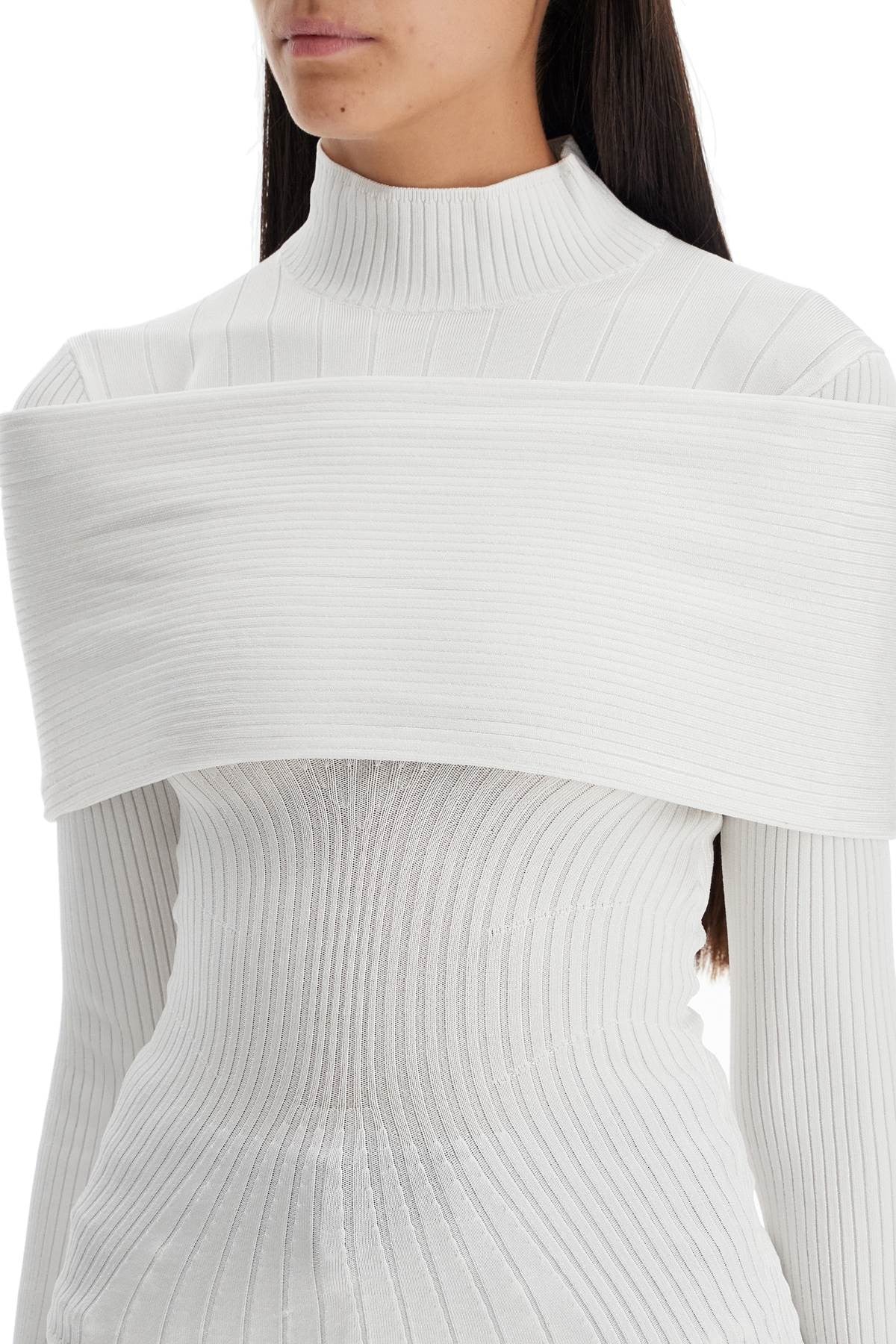 MUGLER long-sleeved top with off-