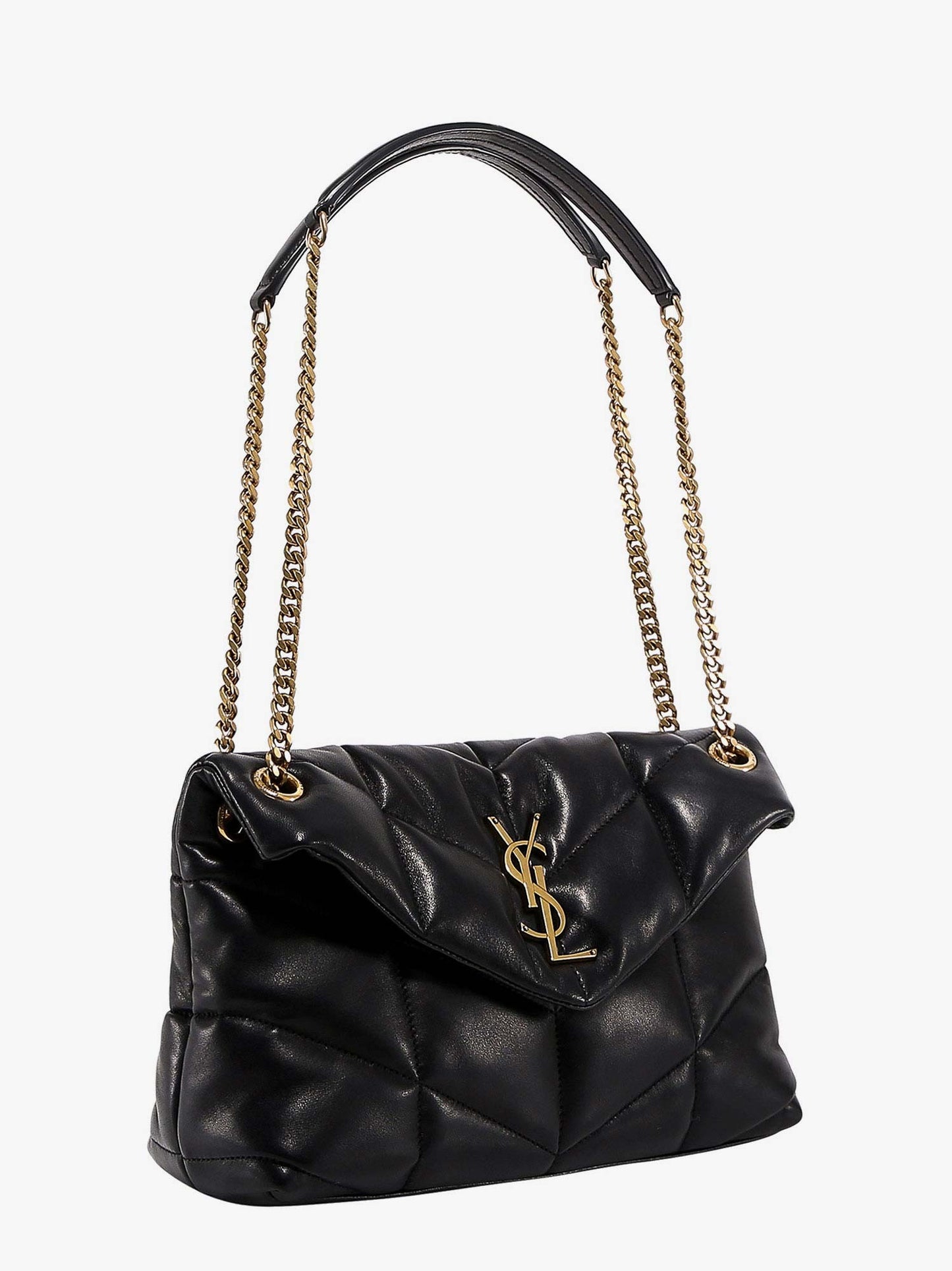 Saint Laurent Loulou puffer leather shoulder bag with metal monogram