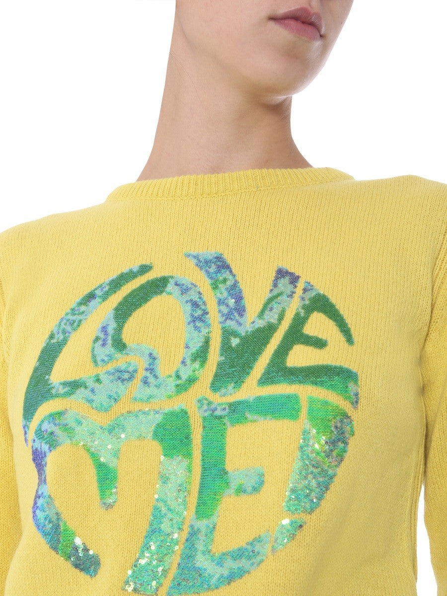 alberta ferretti "LOVE ME" SWEATER