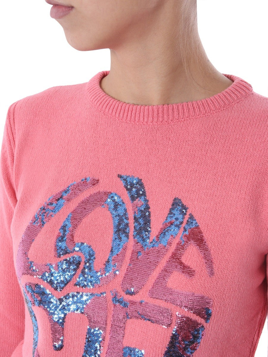 alberta ferretti "LOVE ME" SWEATER