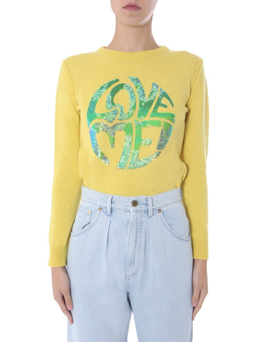 alberta ferretti "LOVE ME" SWEATER