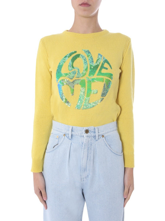 alberta ferretti "LOVE ME" SWEATER