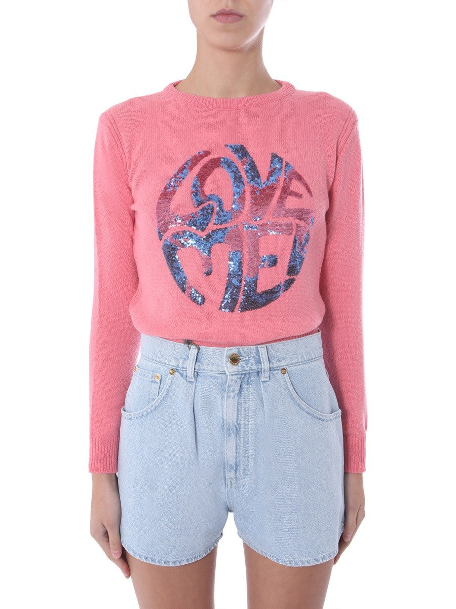 alberta ferretti "LOVE ME" SWEATER