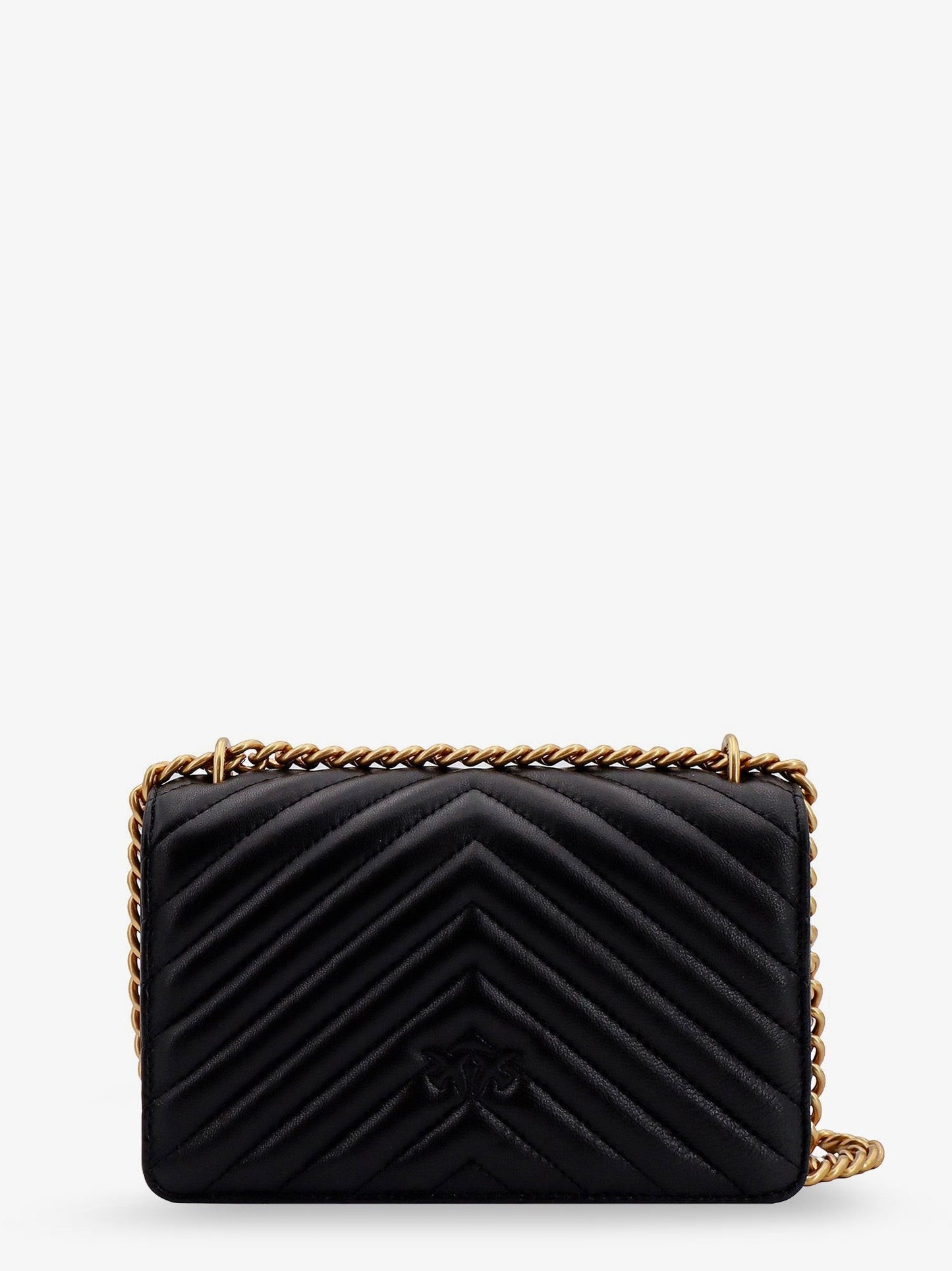 Pinko Love One Mini matelassé leather shoulder bag