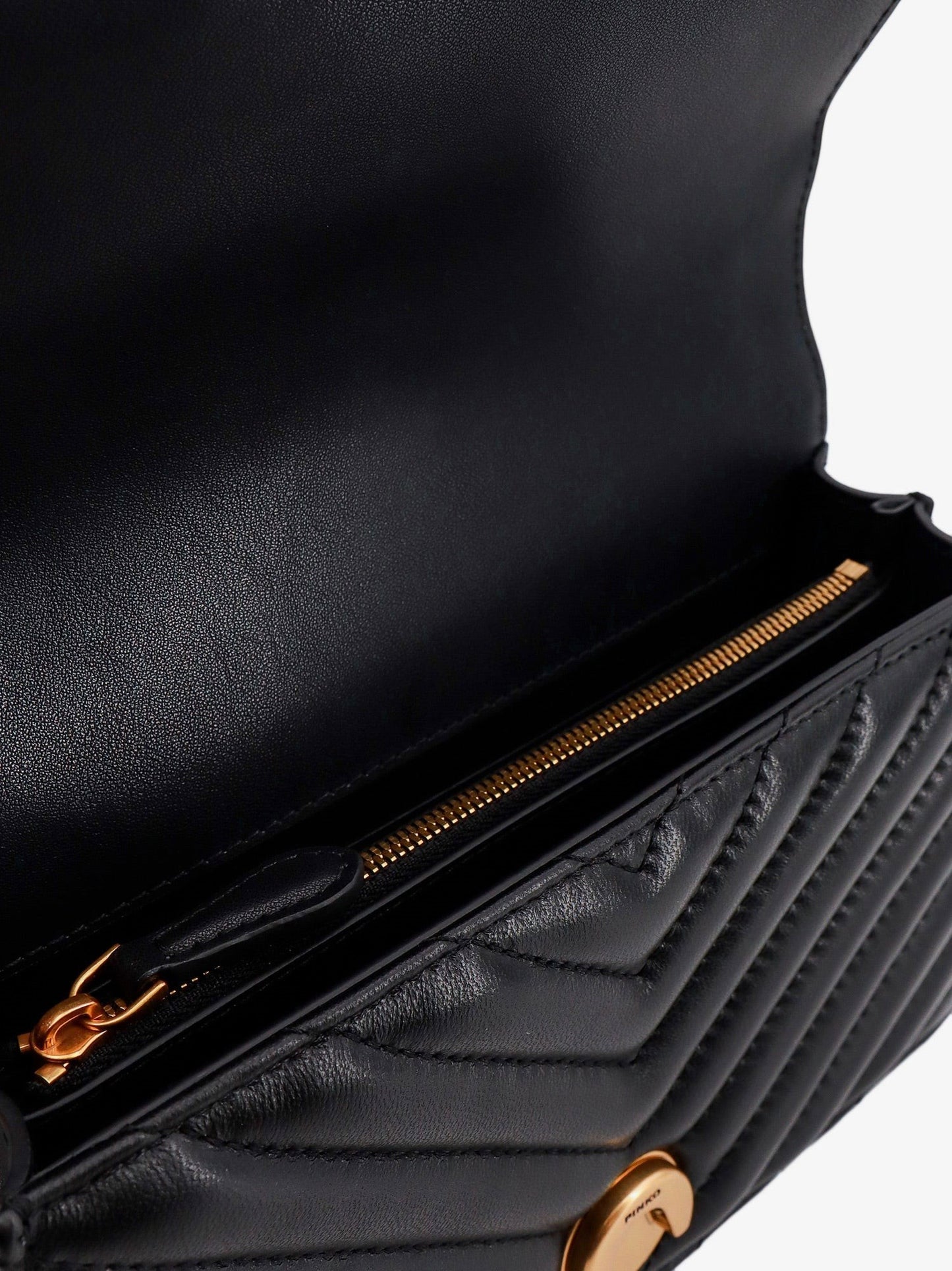 Pinko Love One Mini matelassé leather shoulder bag