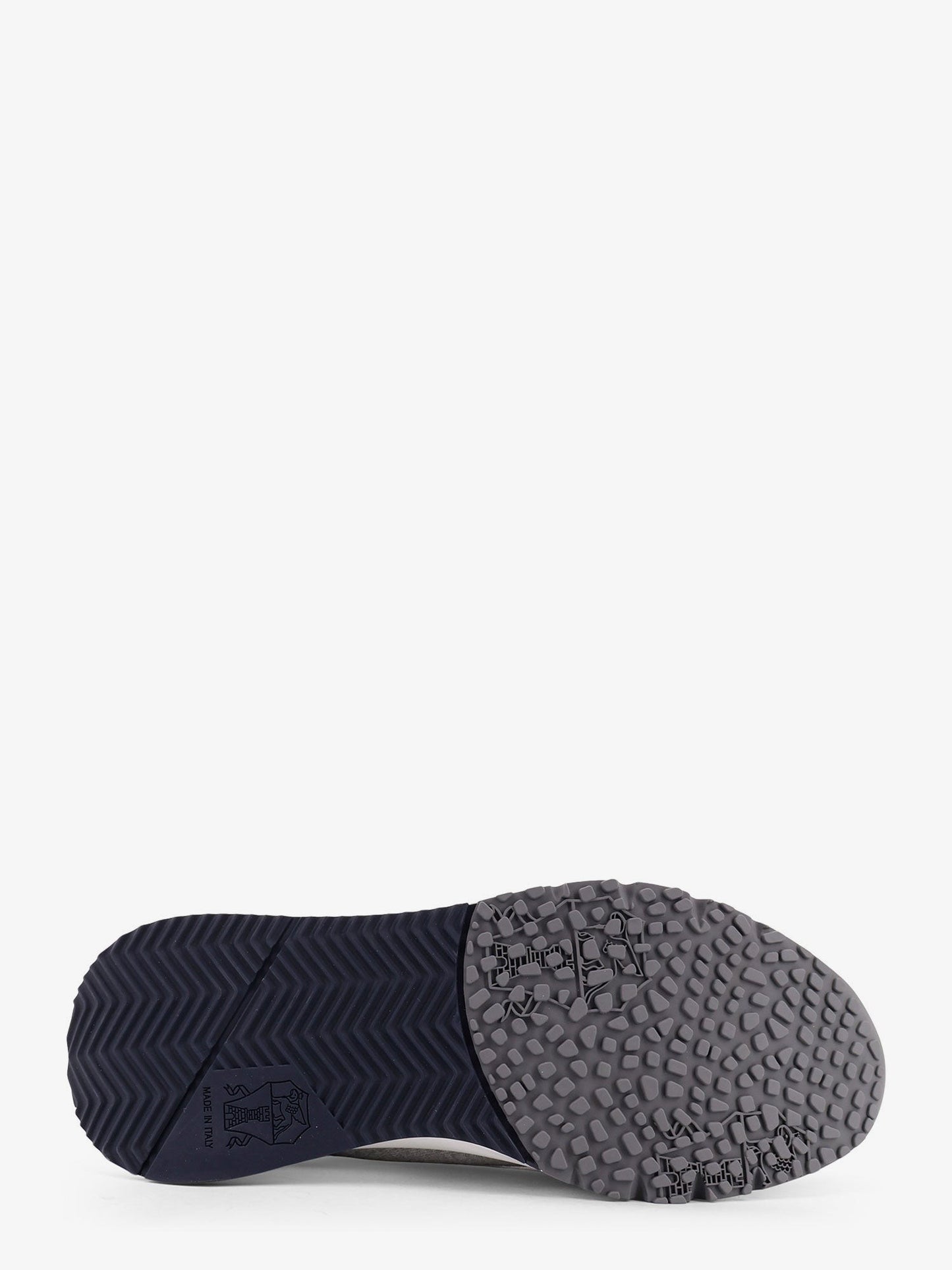 Brunello Cucinelli Low-top cotton knit and leather sneakers