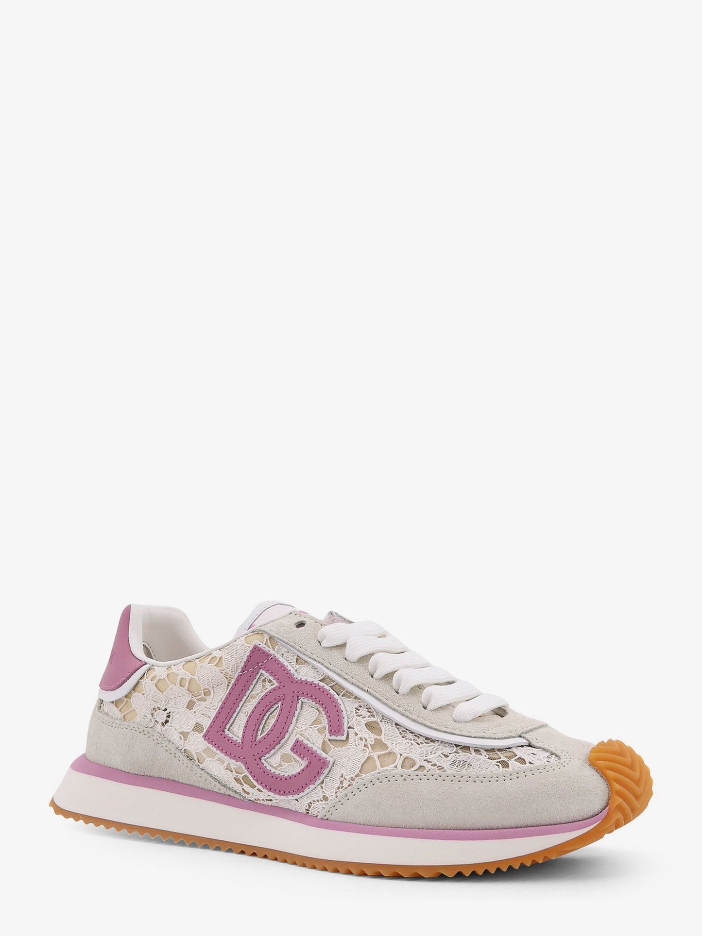 Dolce & Gabbana Low-top lace sneakers with suede inserts