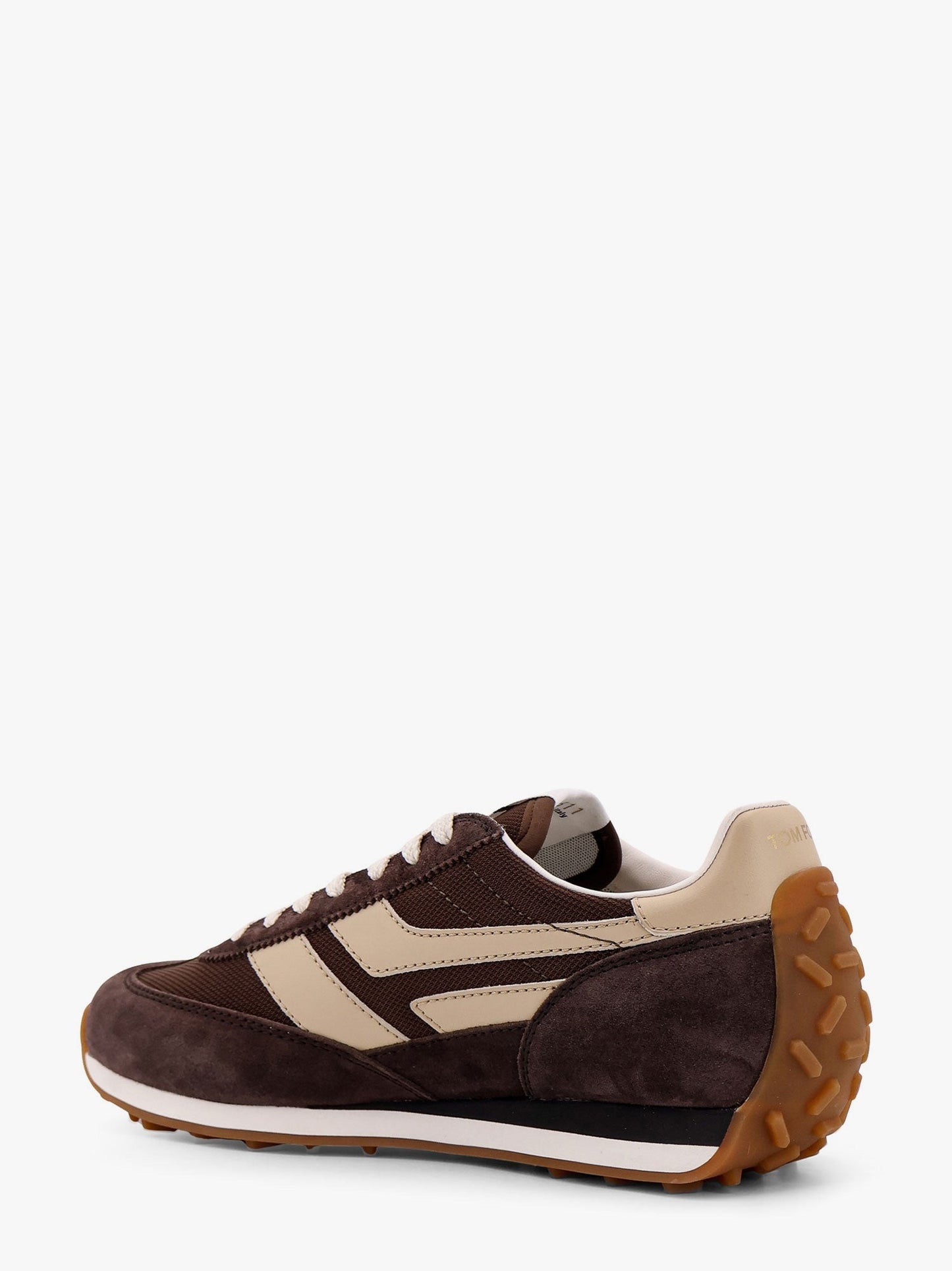 TOM FORD Low-top suede and mesh sneakers