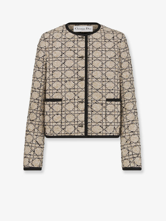 Dior Macrocannage cotton blend tweed blazer