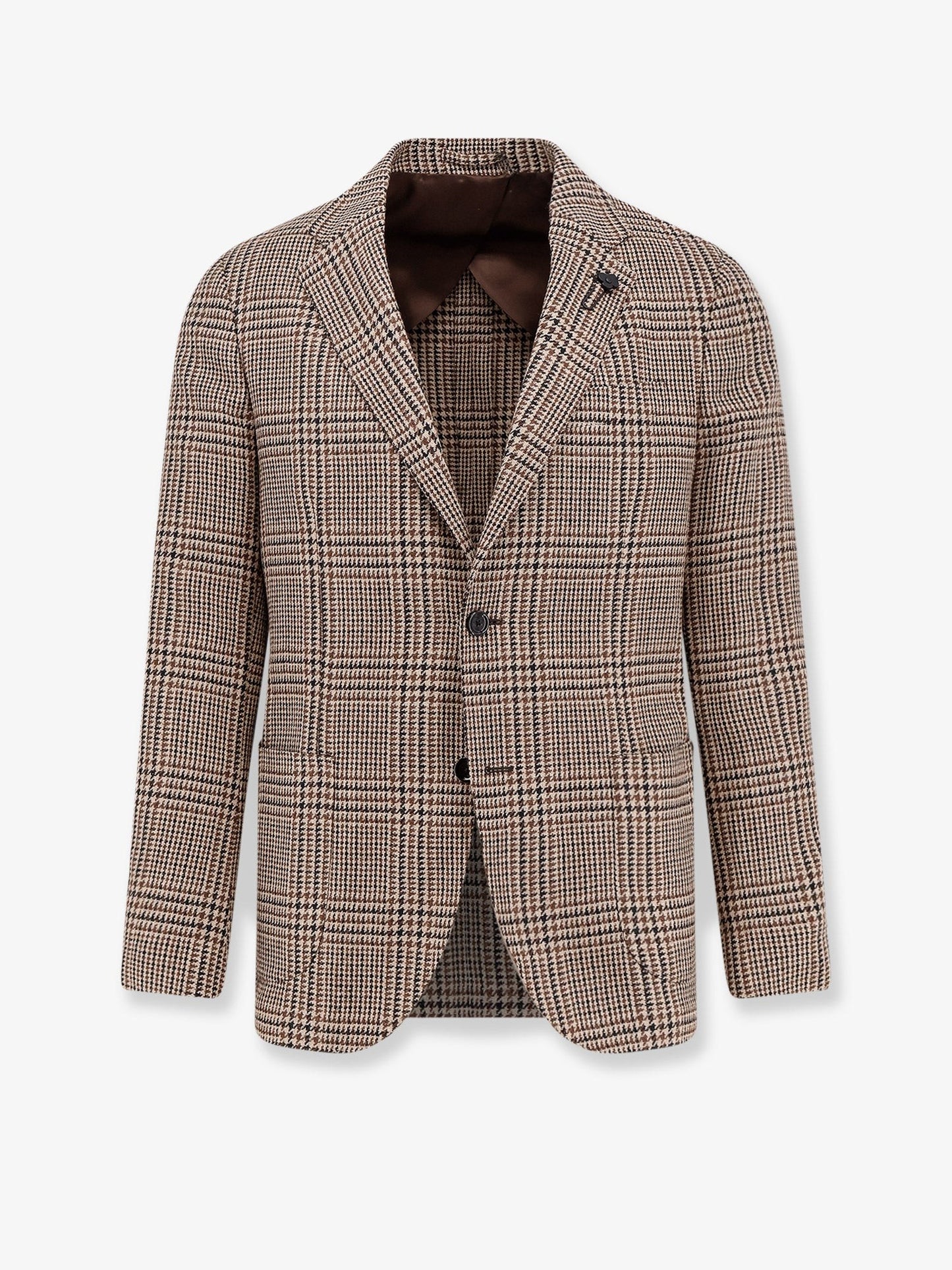 Lardini Madras wool blend blazer