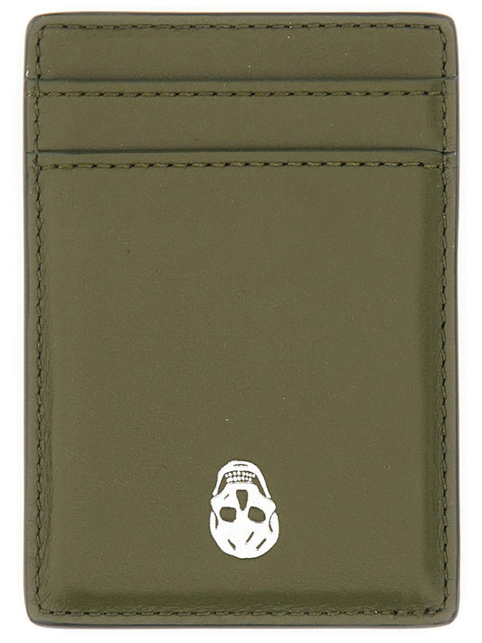 Alexander Mcqueen MAGNETIC CARD HOLDER "SKULL"