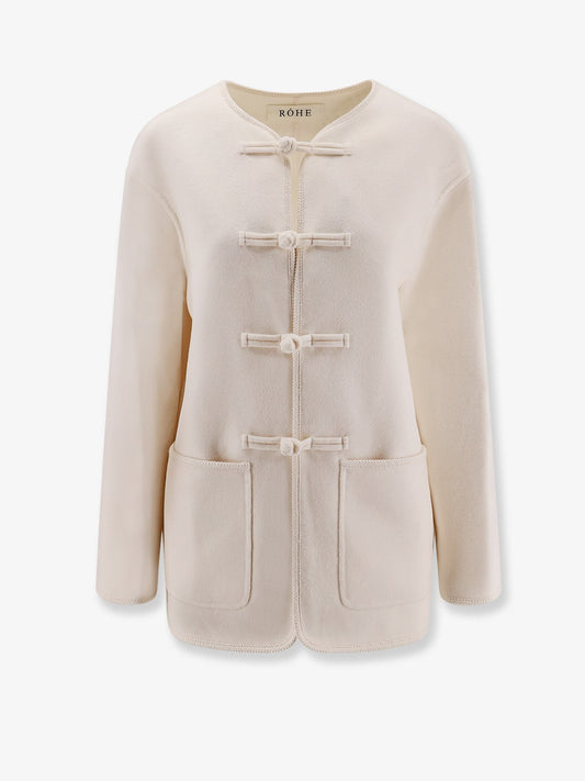 ROHE Mandarin closure wool jacket