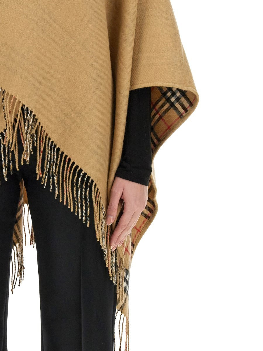 Burberry REVERSIBLE CHECK WOOL CAPE
