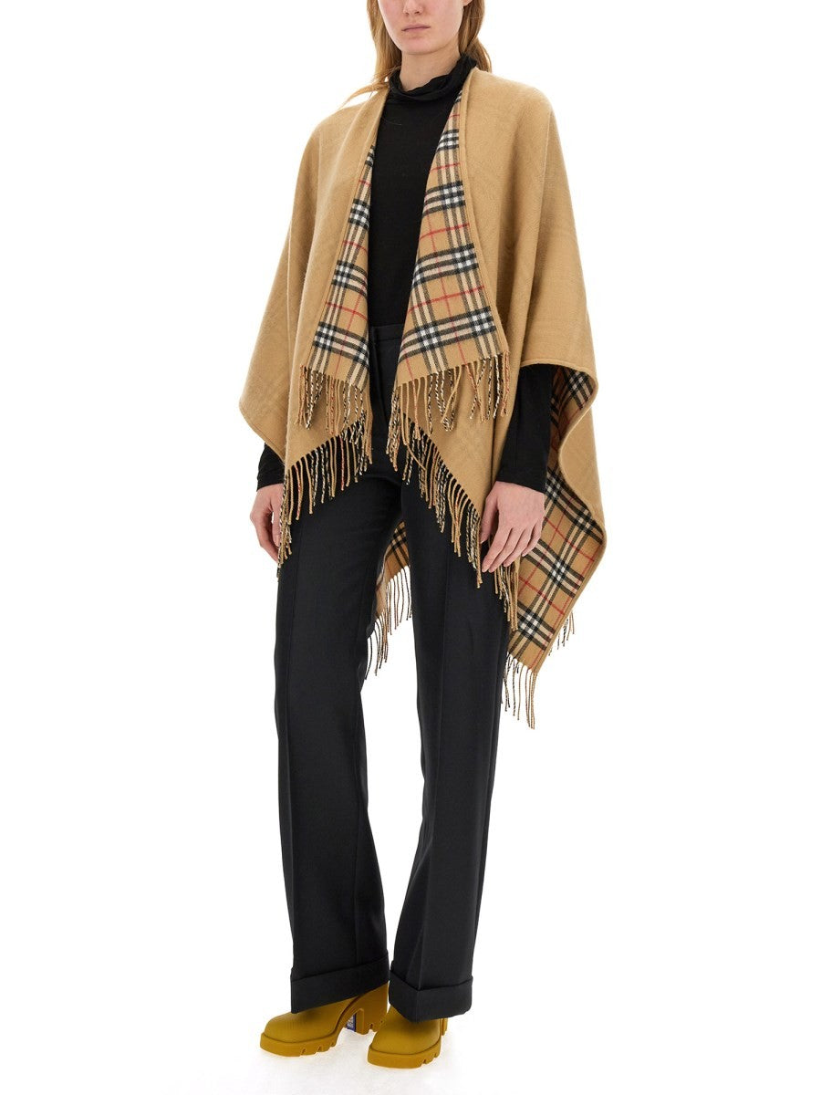 Burberry REVERSIBLE CHECK WOOL CAPE