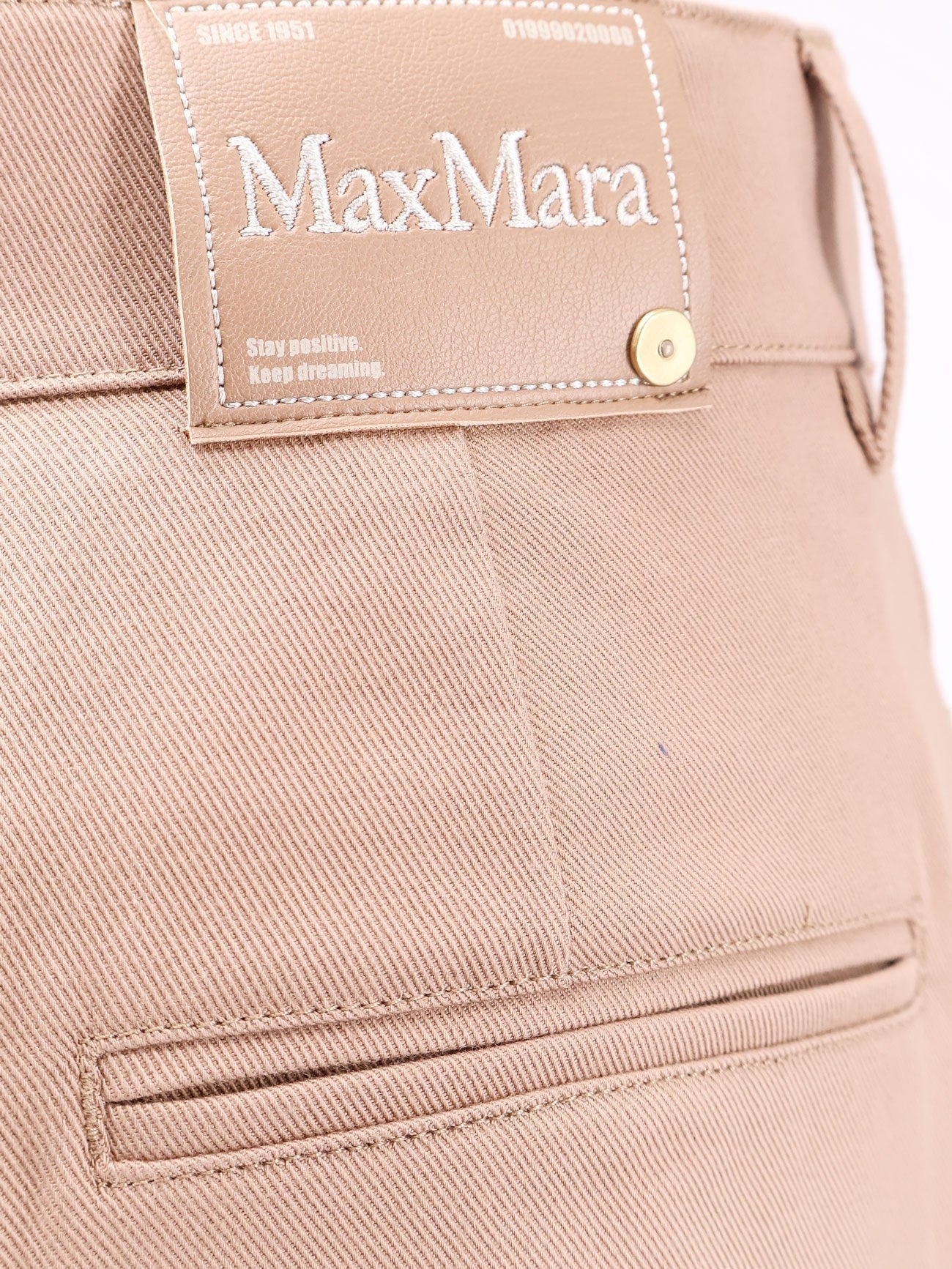 'S MAX MARA Marianna distressed fabric trouser