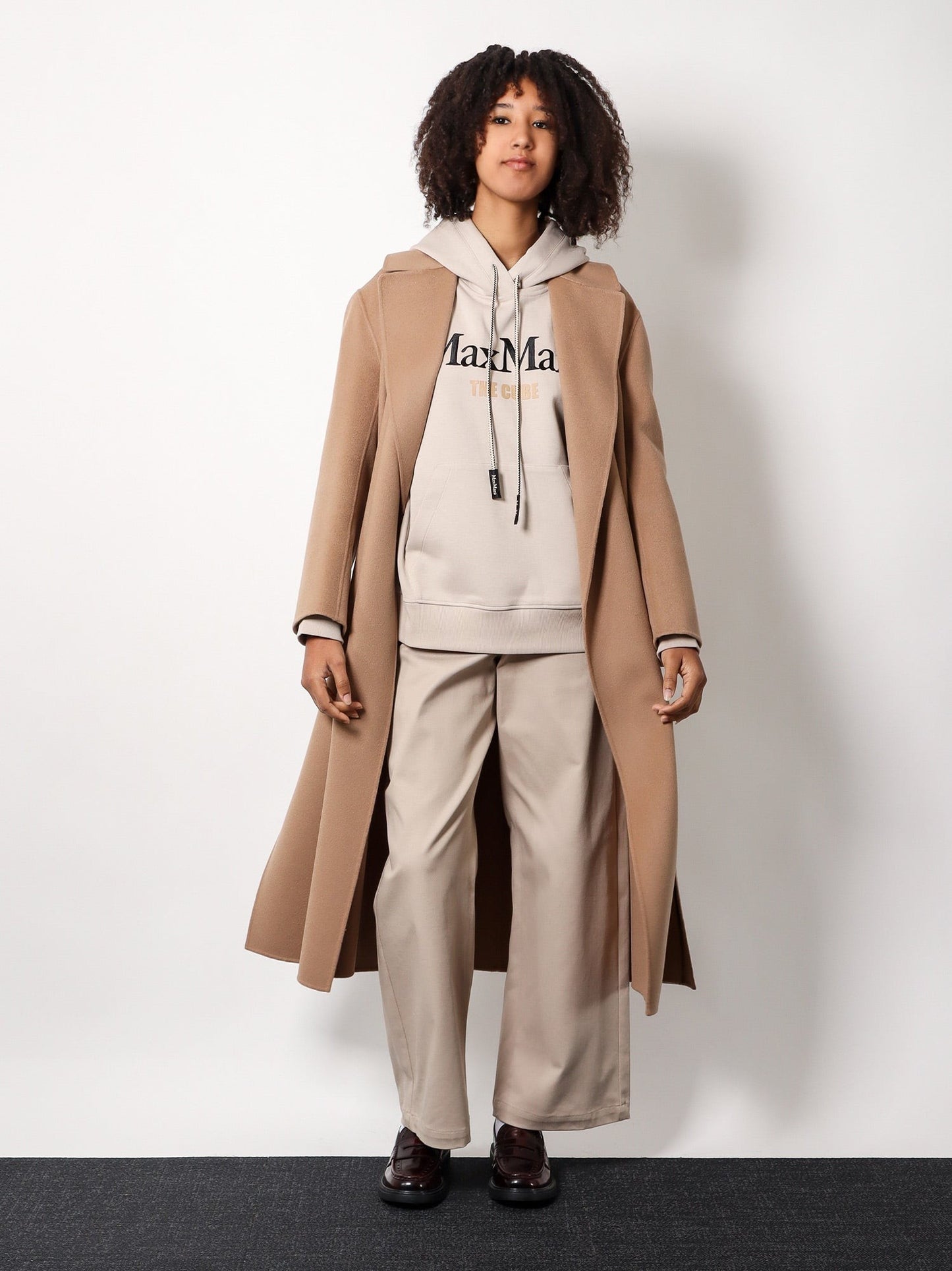 'S MAX MARA Marianna distressed fabric trouser