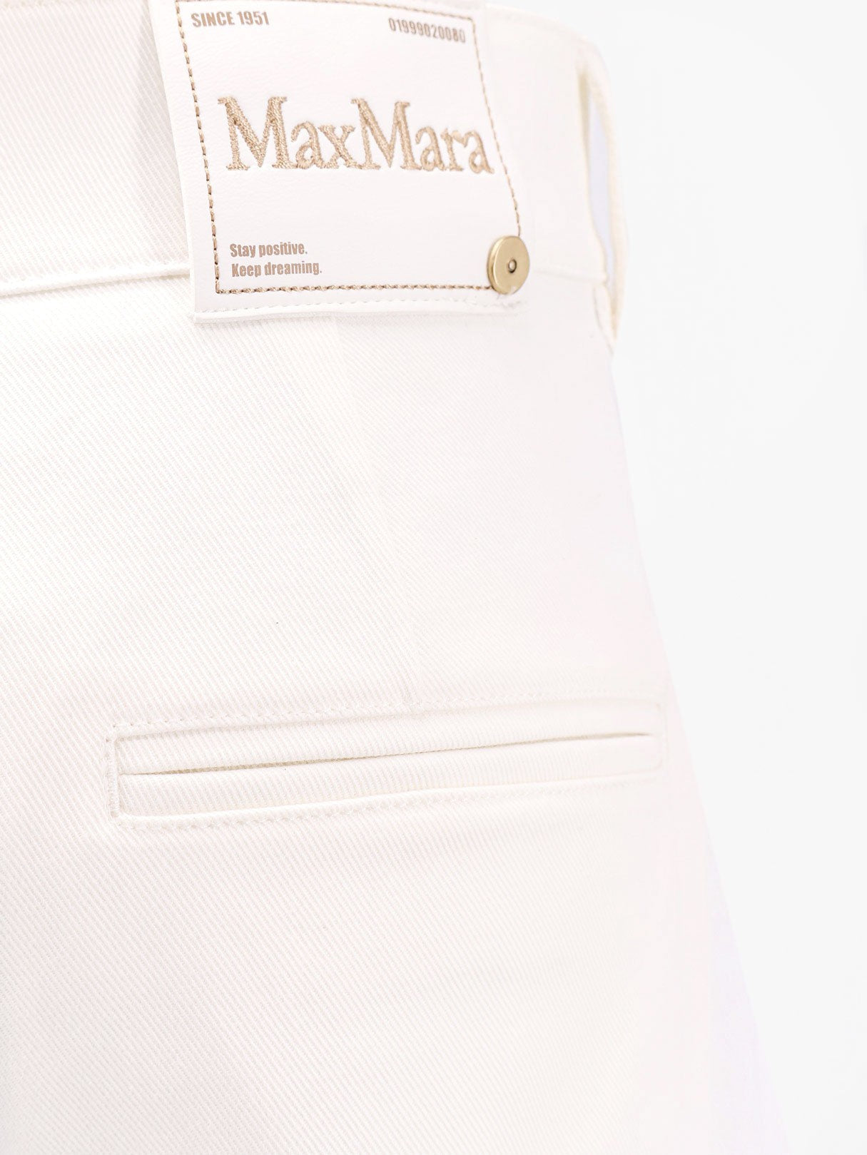 'S MAX MARA Marianna distressed fabric trouser