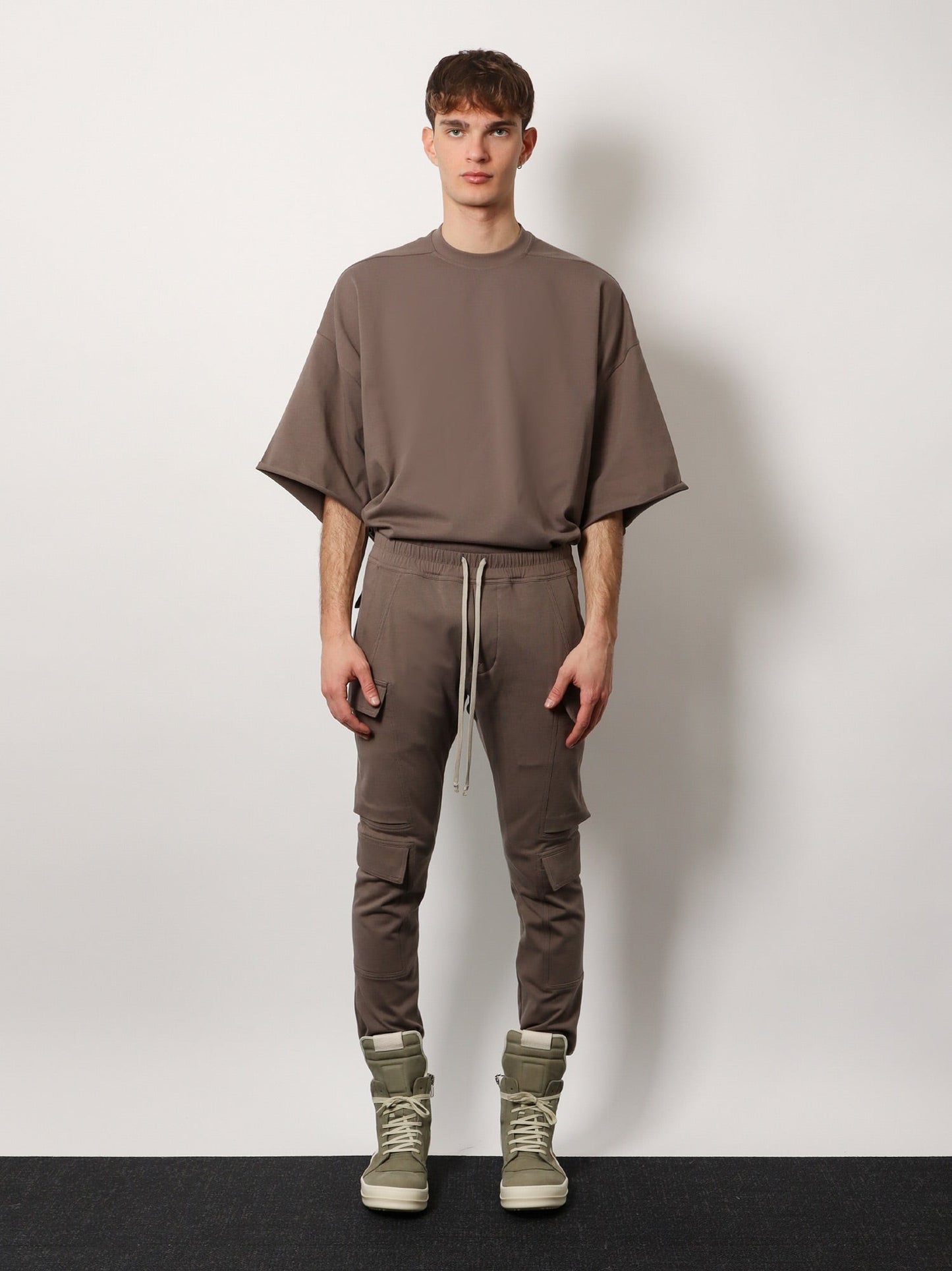 RICK OWENS Mastodon megacargo organic cotton jogging trouser