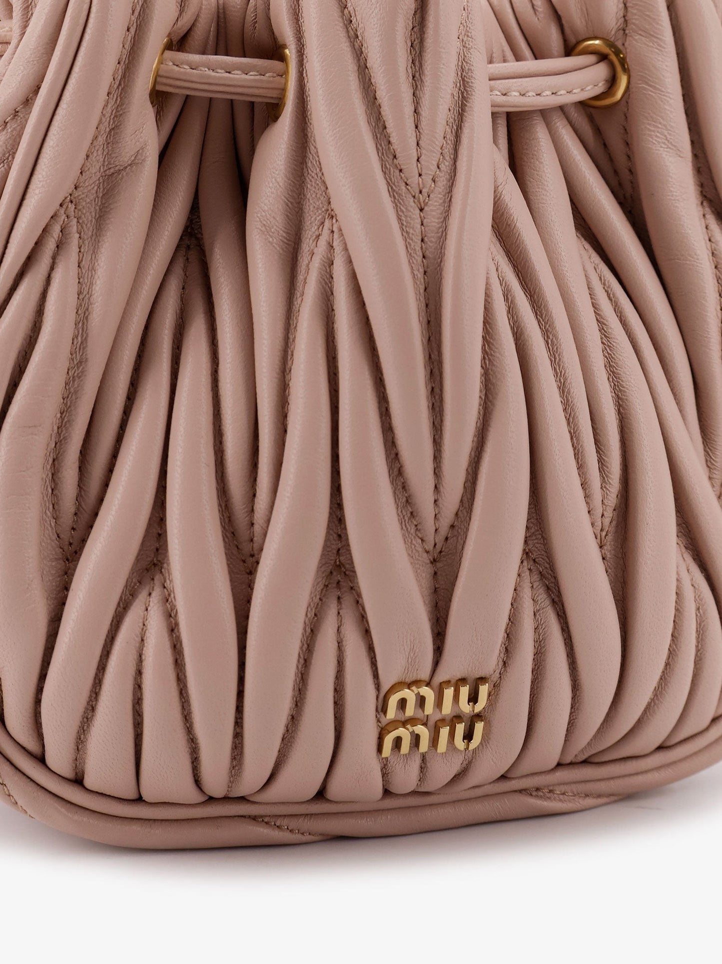 Miu Miu Matelassé leather bucket bag
