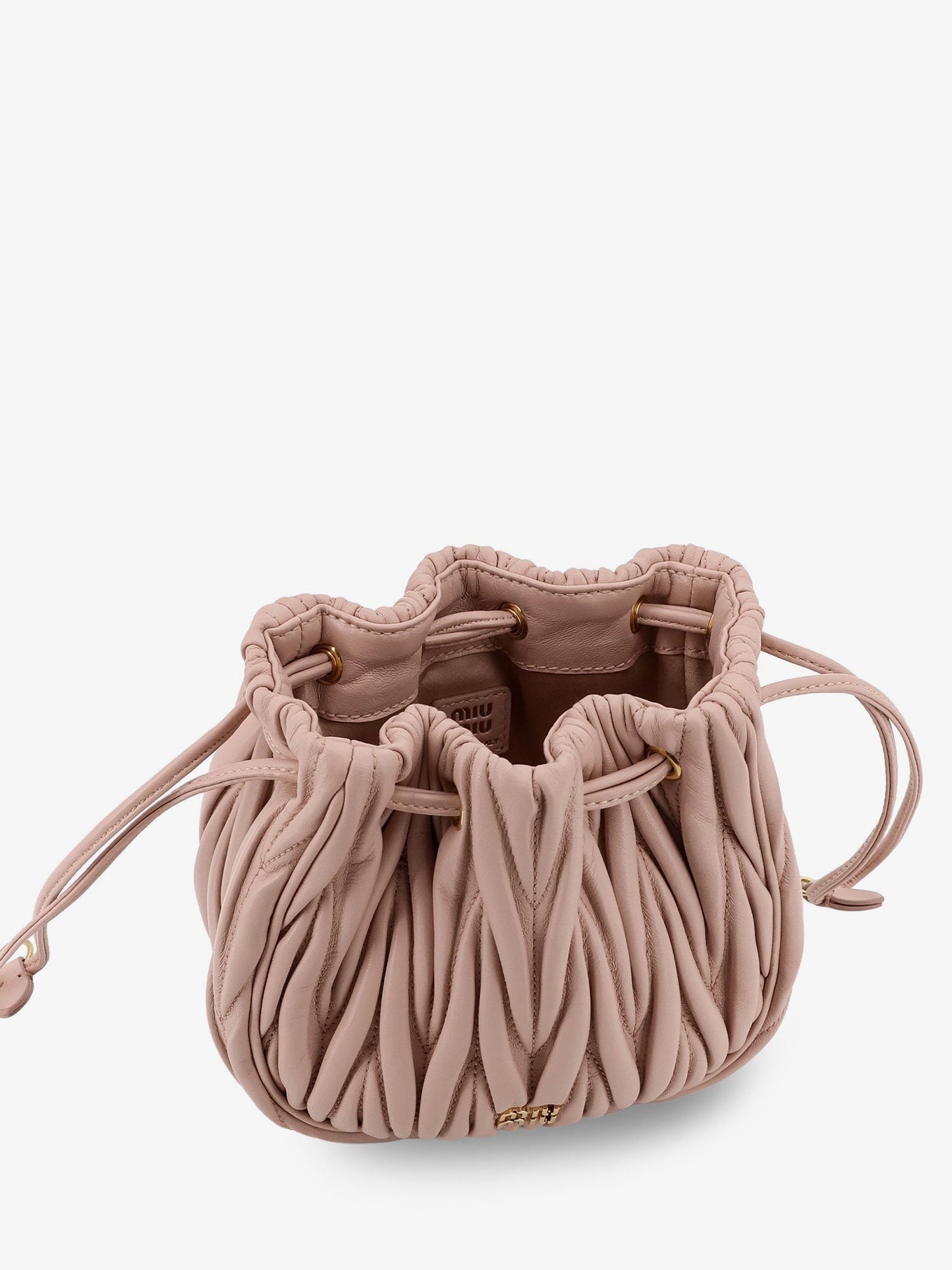 Miu Miu Matelassé leather bucket bag