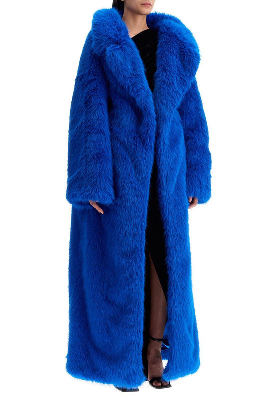 Balenciaga maxi faux fur coat in