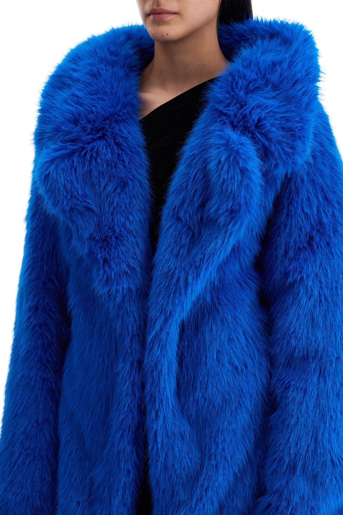 Balenciaga maxi faux fur coat in