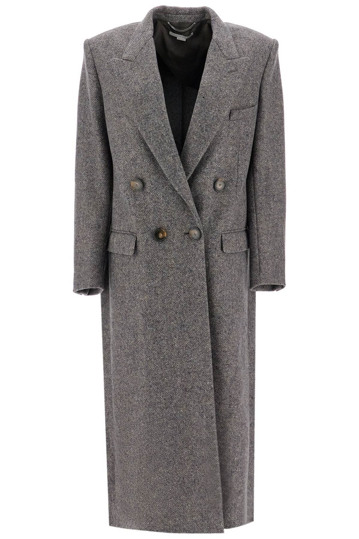 stella mccartney maxi tweed coat in