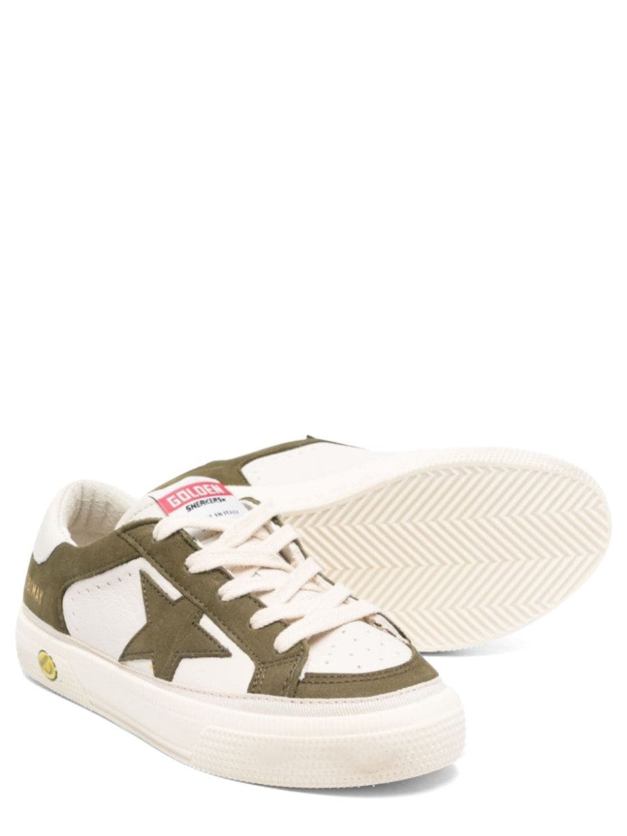 Golden Goose may leather and nubuck upper leather star and heel