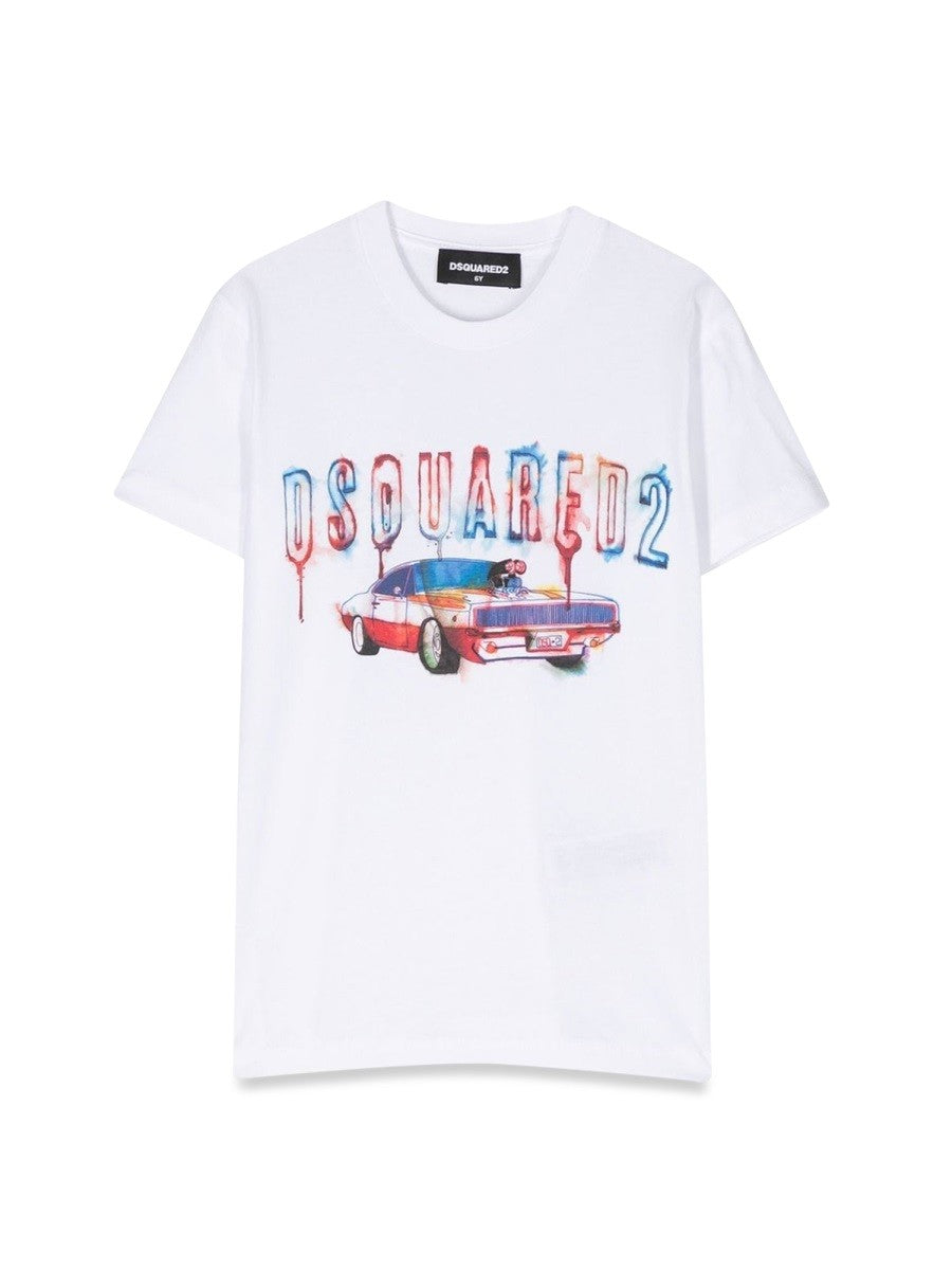 Dsquared mc logo t-shirt and machine