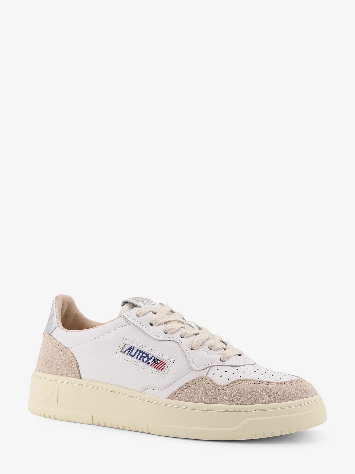 Autry Medalist Low leather low-top sneakers with suede inserts