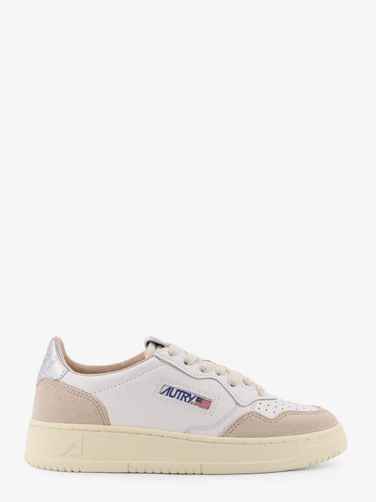Autry Medalist Low leather low-top sneakers with suede inserts