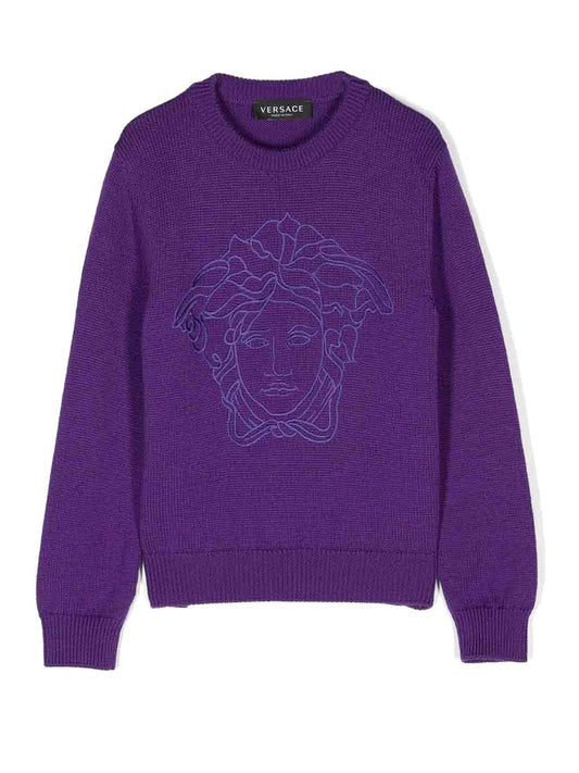 Versace medusa choker pullover