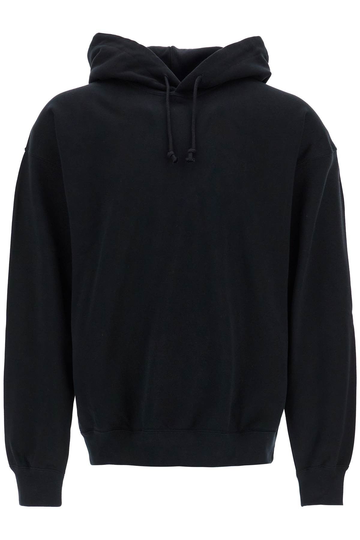 Y-3 men's black hoodie in recycled cotton and polyester