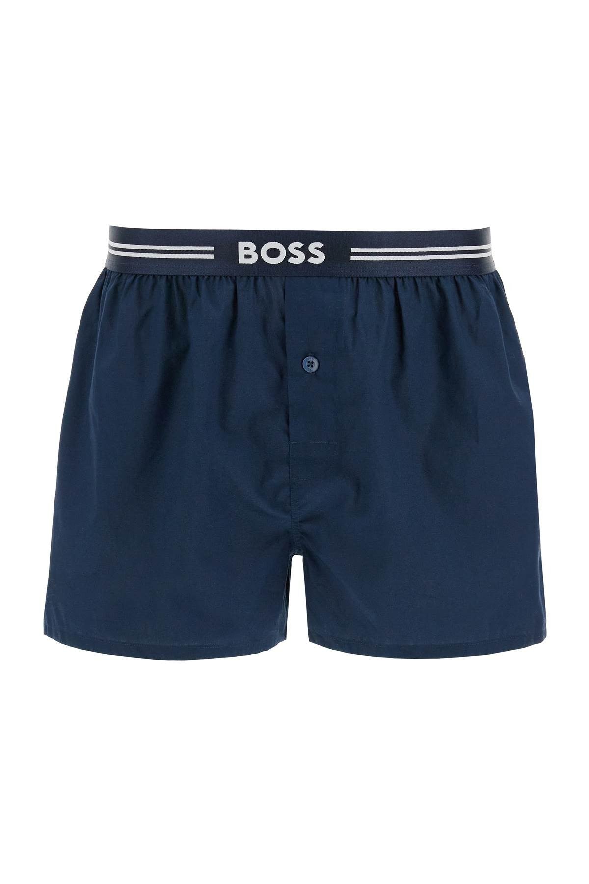 Boss men's boxer 3 pairs dark blue cotton