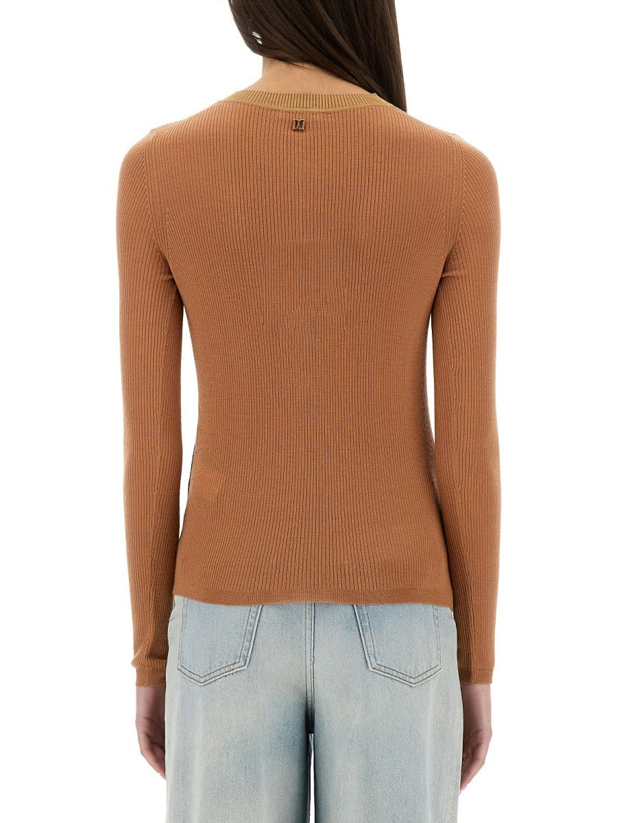 CHLOÉ MERINO WOOL FINE KNIT "HENLEY" SHIRT