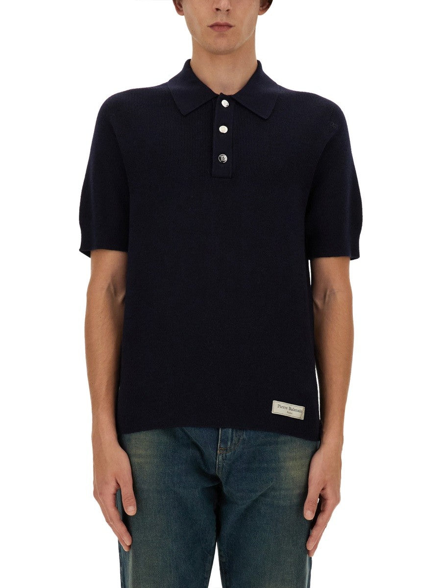 Balmain MERINO WOOL POLO SHIRT