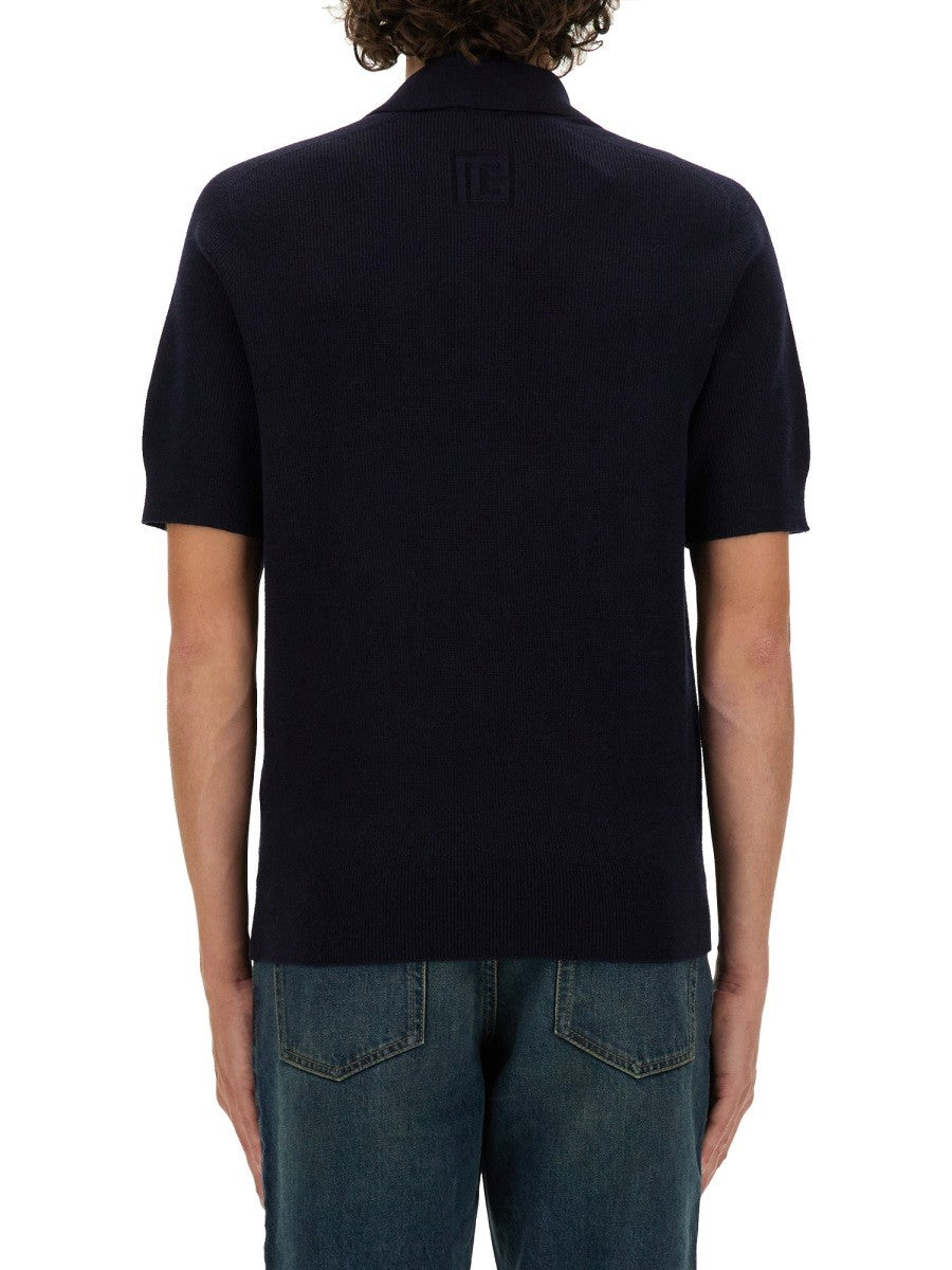 Balmain MERINO WOOL POLO SHIRT