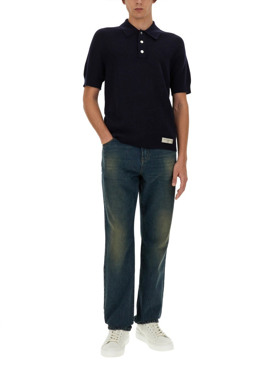 Balmain MERINO WOOL POLO SHIRT