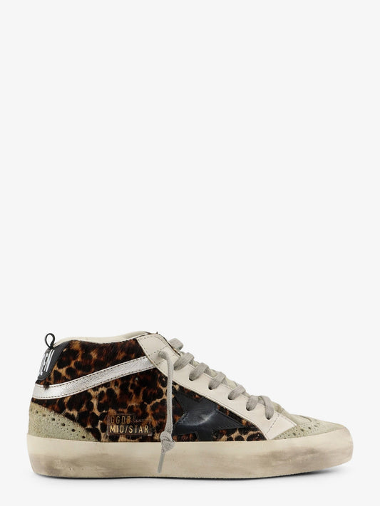 Golden Goose Deluxe Brand Mid Star Classic high-top ponyskin sneakers