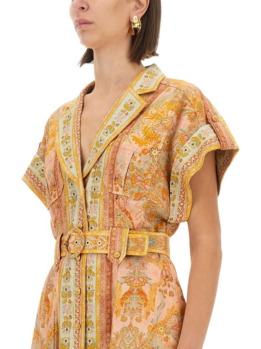 ZIMMERMANN MIDI DRESS WITH BELT