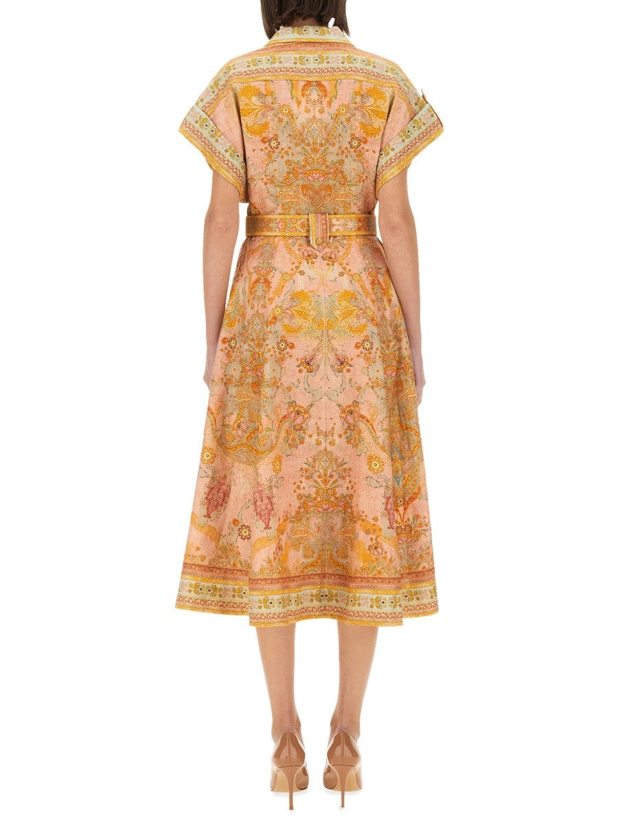ZIMMERMANN MIDI DRESS WITH BELT