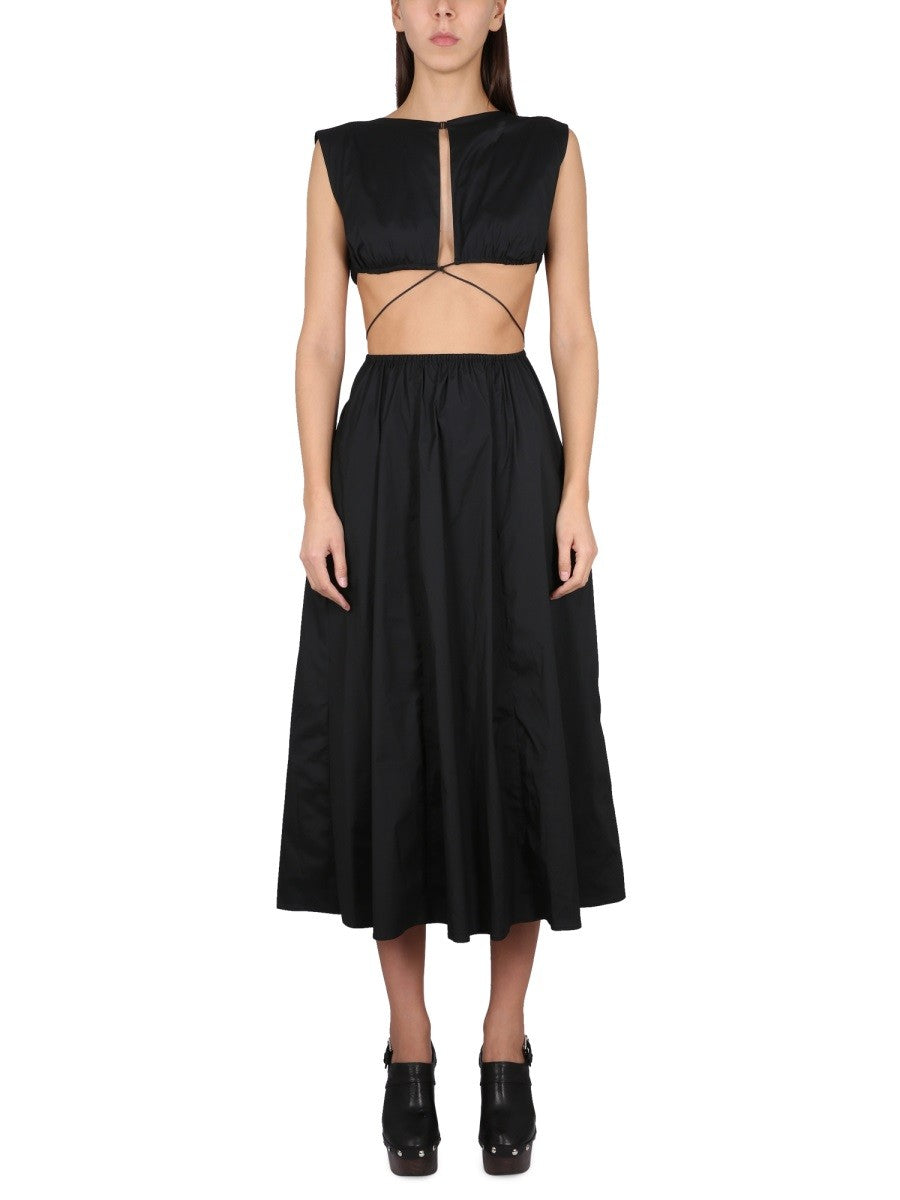 Philosophy Di Lorenzo Serafini MIDI DRESS WITH CUT OUT DETAILS